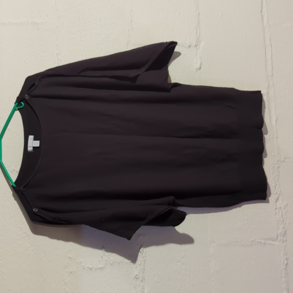 New York and Company Black Bat Winged Short Sleeve Sweater